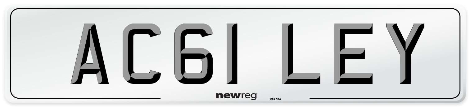 AC61 LEY Number Plate from New Reg